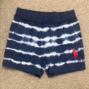 Ralph Lauren Blue and White Tie-Dye Cotton Shorts